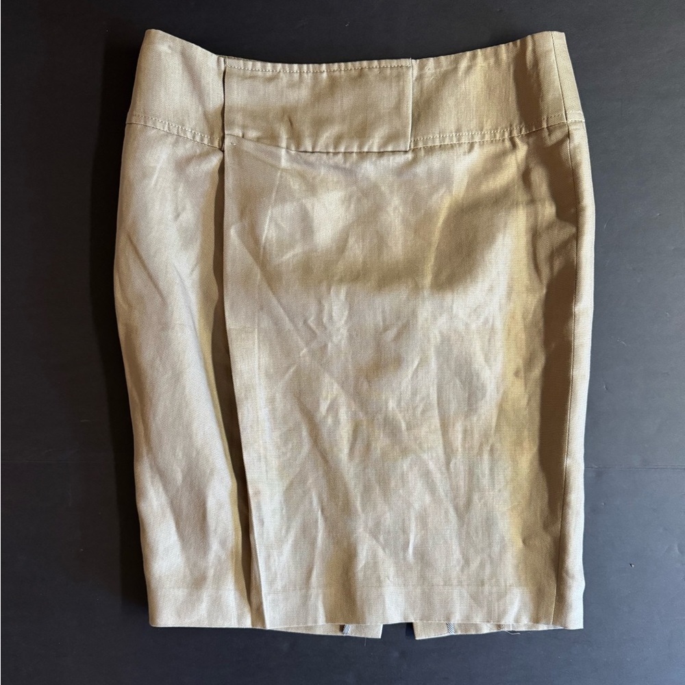 Brunello Cucinelli by Gunex structured tan knee length skirt in amazing fabric.6